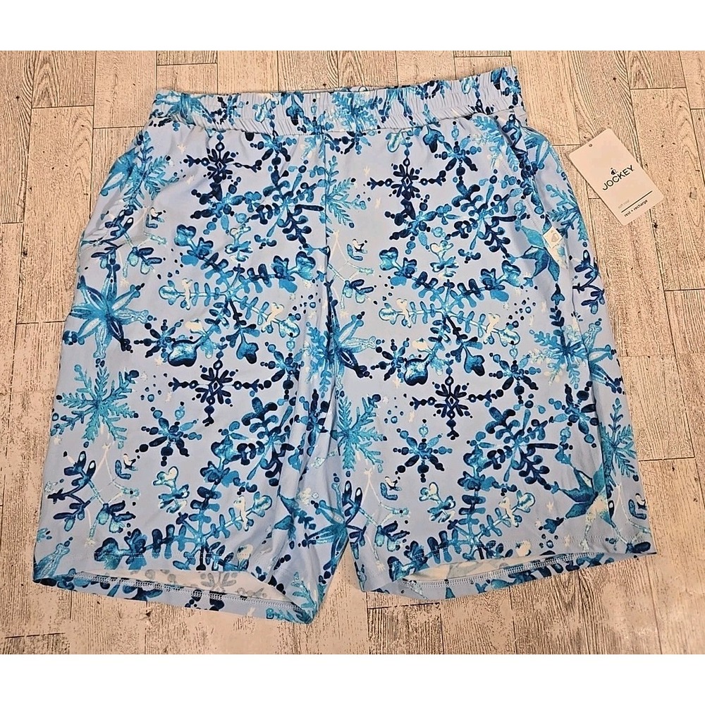 Jockey Lounge Shorts XS Womens Blue Snowflake Design NEW